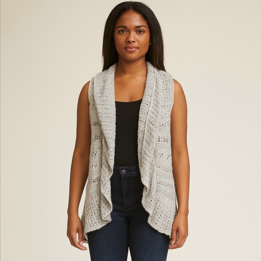 Sonoma Life + Style Light Gray Vest XL